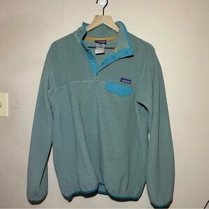 Patagonia Women's Light Blue Zip-Up Fleece